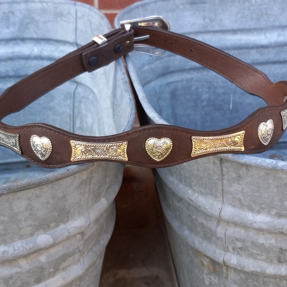 Ladies Bay Apache Leather Western Belt - Picture 2 of 6